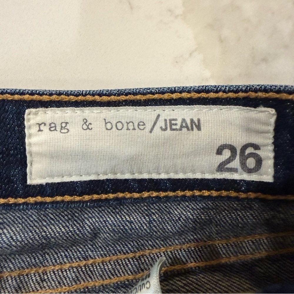rag & bone Women's Skinny Jeans - Dark Blue - Picture 6 of 11